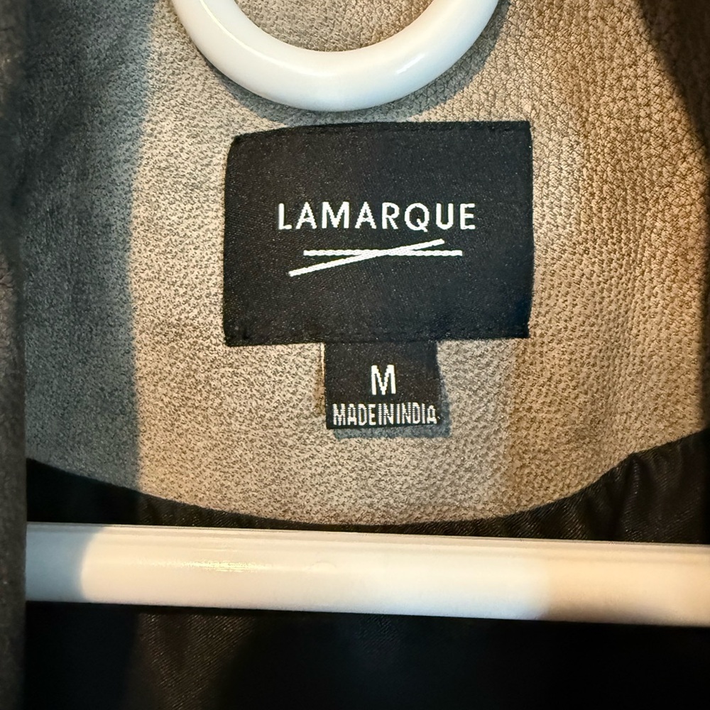Anthropologie La Marque 1005 Leather Draped Front Jacket - Picture 5 of 12